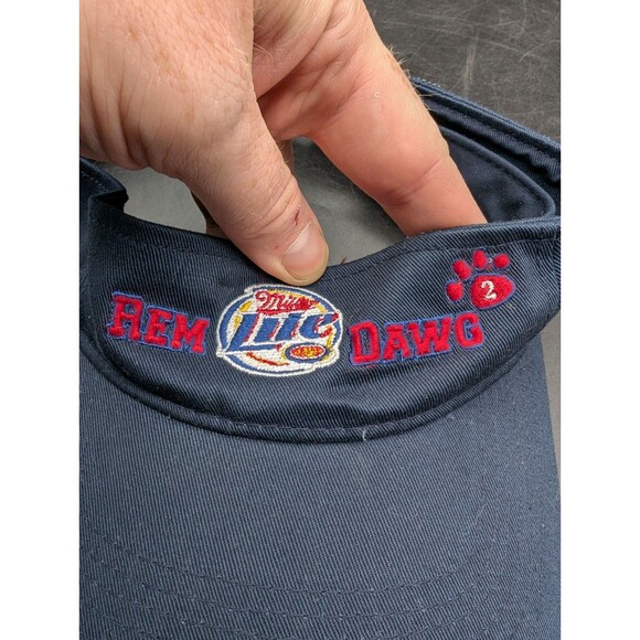 Vintage Navy Blue Boston Red Sox Jerry Remy Rem Dawg #2 Miller Lite Visor RARE - Picture 2 of 8
